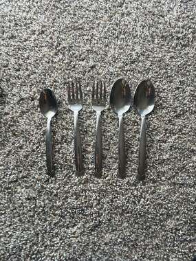 Oneida Rattan Stainless Steel Flatware 5 Piece Mixed Set USA Made